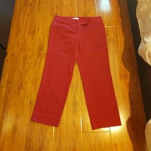Loft - red cropped pants